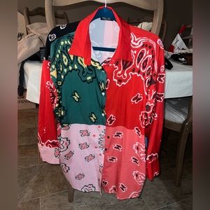 Nasty gal bandana pattern shirt